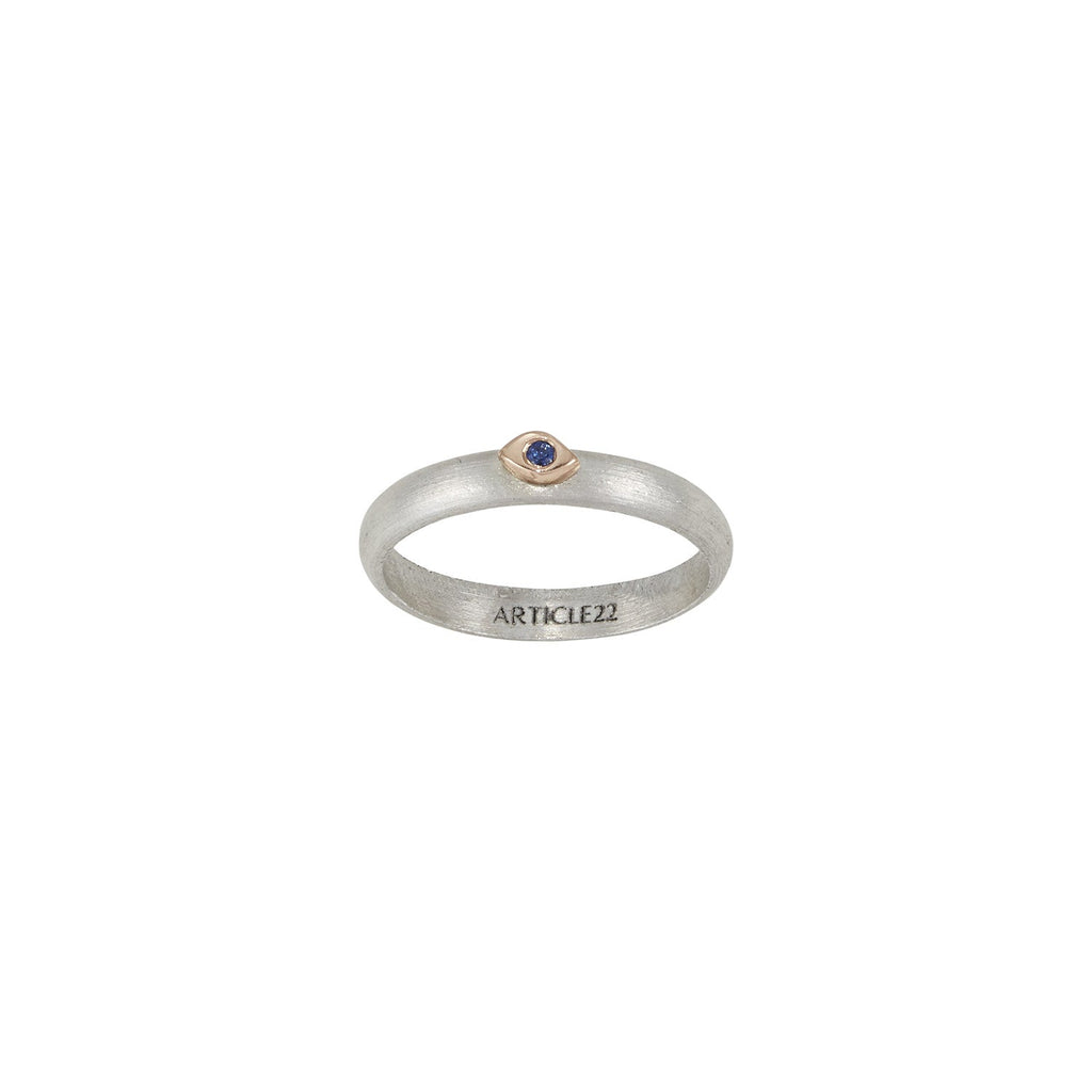 COSMOS MOON STAR EYE RING 14K GOLD - LAST CHANCE