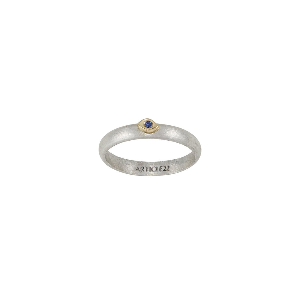 COSMOS MOON STAR EYE RING 14K GOLD - LAST CHANCE